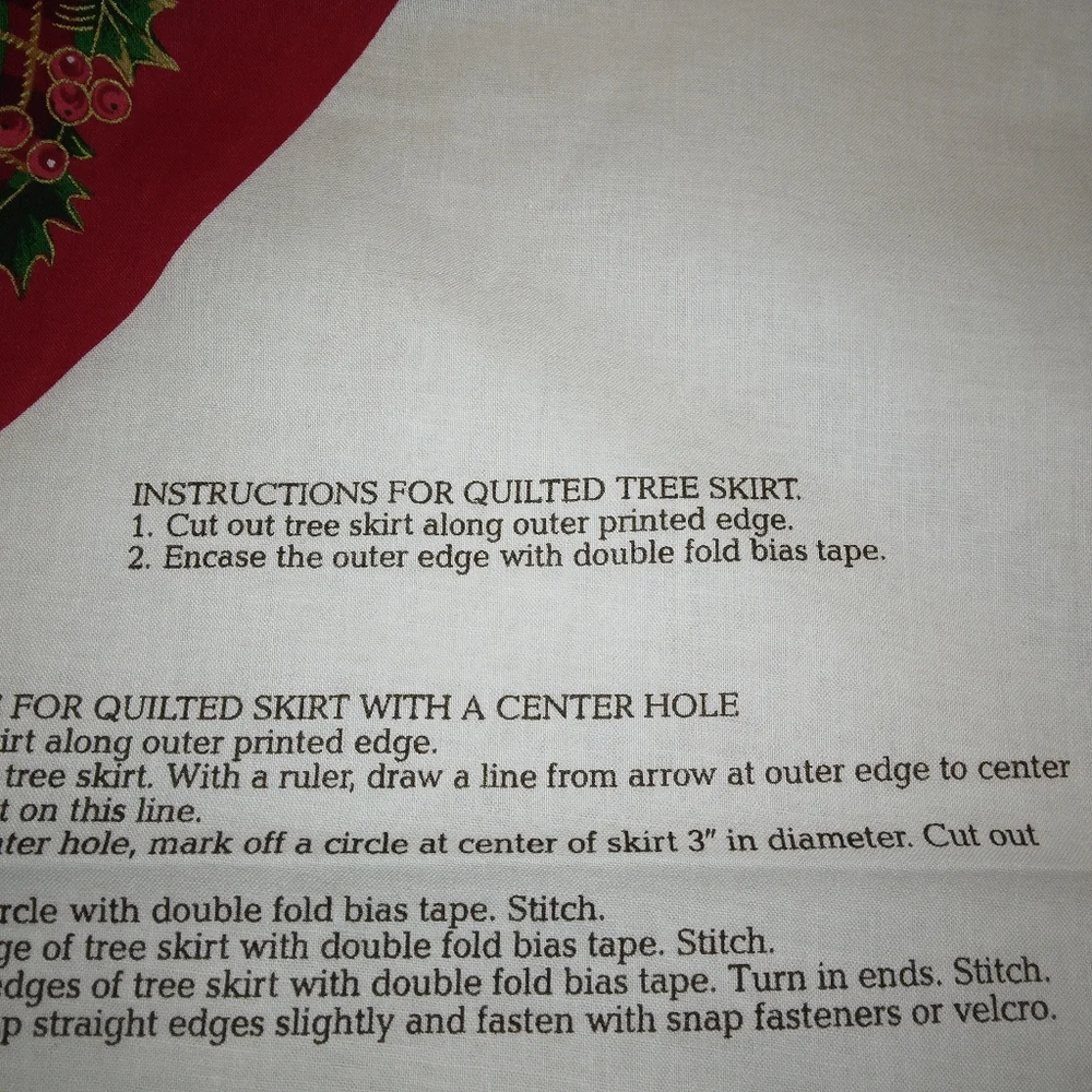 FABRIC Christmas Orchard Tree Skirt ans stocking See & Sew panel